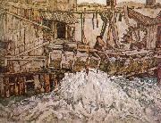 Egon Schiele The Mill oil painting reproduction